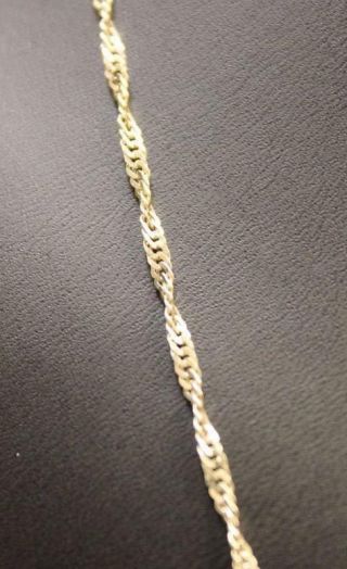 Vintage Sterling Silver 925 Loosely Twisted Link Necklace 19 In (s707)
