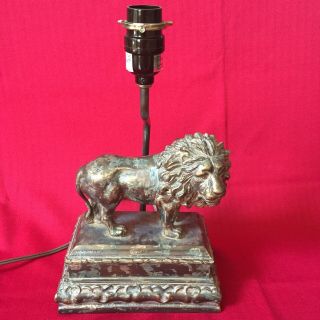 Vintage Lion Tiger Table Desk Lamp Light