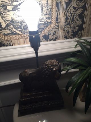 Vintage Lion Tiger Table Desk Lamp Light 7