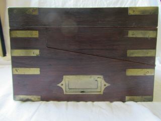 Large George 111 military campaign three fold writing slope/lap desk To restore 7
