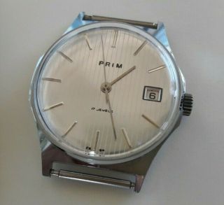 Vintage Watch Prim 17j Rare Cal.  684 Collectible Czechoslovakian Circa 1967 