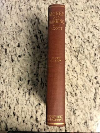 1931 Antique Business Book " Money & Banking "