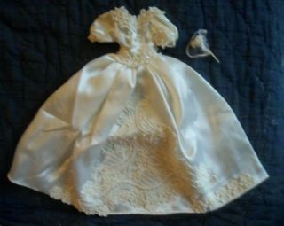 Vintage Barbie Bride Wedding Dress Gown And Veil Handmade