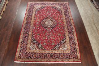 LABOR DAY DEAL Vintage Traditional Floral Red Kashmar Area Rug Hand - Knotted 9x12 3