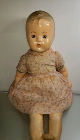 Vintage Composition Cloth Antique Baby Doll 19 " Repair