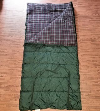 Vintage Dupont Sleeping Bag Plaid Flannel