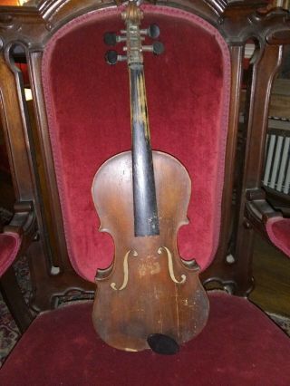 Antique 4/4 Violin/fiddle Full Size Violin For Restoration