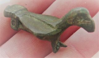 Circa 200 - 300ad Ancient Roman Bronze High Status Brooch In The Form Of A Bird