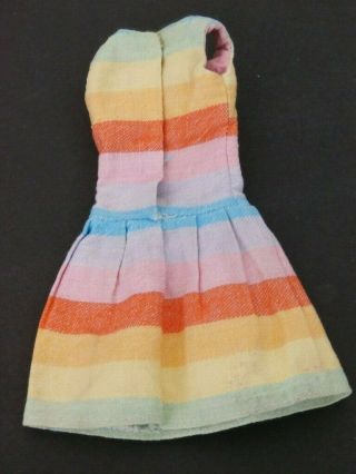 Vintage Barbie Fun N Games Striped Dress Rainbow 1619 3