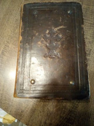 Antique 1878 Swedish Bible Published In Stockholm