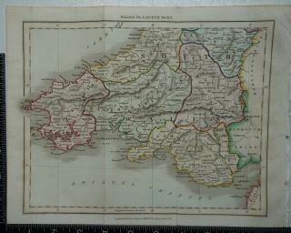 1832 Antique Sidney Hall Map Of South Wales