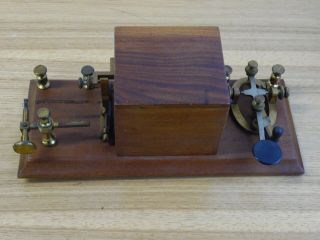 Antique J H Bunnell Telegraph Set 150 Ohms Box Relay & Telegraph Key