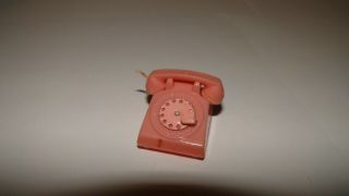 VINTAGE Barbie Doll Suburban Shopper Pink Phone Rare Metal Dial T.  M Version 1959 2