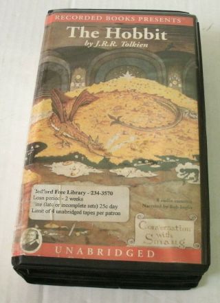 Vintage The Hobbit Jrr Tolkien Audio Book 8 Cassettes Unabridged 1991 Rob Inglis
