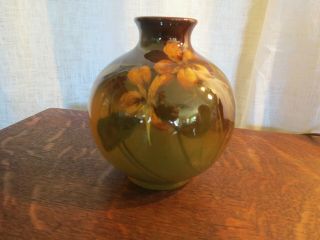 Antique Rookwood 1900 Artist Signed Vase Standard Glaze Floral Painted