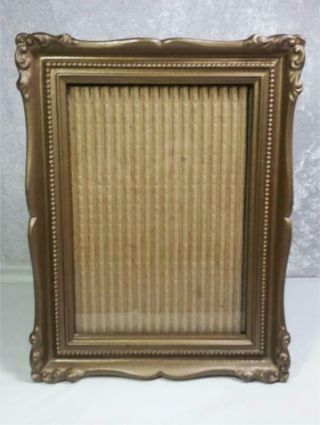Frame Photo Size 5 " X7 " Tabletop Or Wall Antique Gold Color Ornate Details