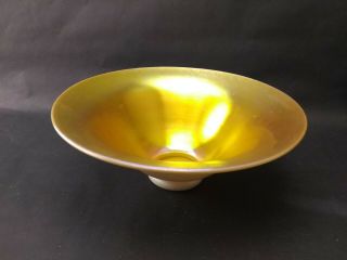 Antique Carder Steuben Gold Aurene & Calcite 10” Console Bowl