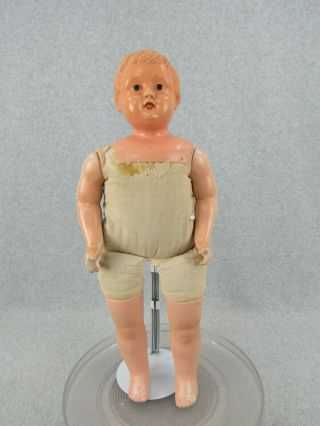 19 " Vintage Celluloid Plastic German Turtle Mark Toddler Boy Doll