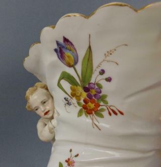 Antique Large Jean Gille French Porcelain Figural Horn Vase by Vion Baury 19C 8