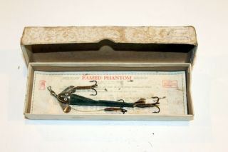 Vintage 8 " Blue Pflueger Famed Phantom Minnow Fishing Lure