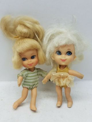 2 Vintage 1965 Mattel Liddle Kiddle Doll & Outfit
