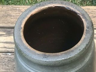 Antique T.  F.  Reppert Stoneware Crock Jar Greensboro PA Salt Glazed 7