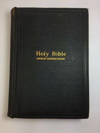 1901 Bible Thomas Nelson & Sons American Standard Edition Black Hardback Antique