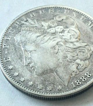 Rare 1888 Morgan Silver Dollar Coin United States Antique One Dollar $1