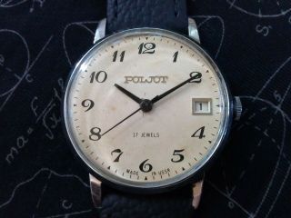 Vintage Rare USSR Poljot 2614.  2H 17 Jewels Mechanical Men ' s Russian Wristwatch 3