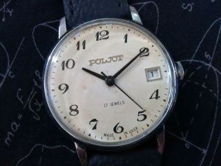 Vintage Rare USSR Poljot 2614.  2H 17 Jewels Mechanical Men ' s Russian Wristwatch 4