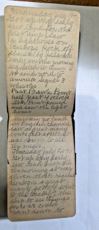 1893 Handwritten Travel Diary N.  A.  S.  M.  HOLLAND AMERICA LINE N.  Y.  to Rotterdam 3