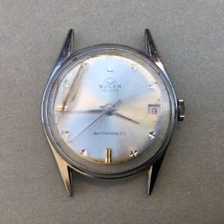 Vintage Mens Buler De Luxe Antimagnetic Swiss Made Watch 1229 C