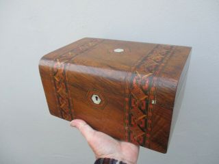 A Victorian Tunbridge Ware Inlaid Walnut Box C1870