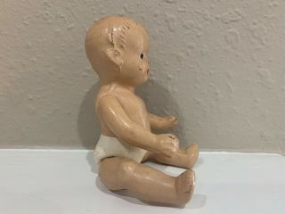Vintage Composition Baby Doll Jointed Limbs 5 1/5” Molded 4