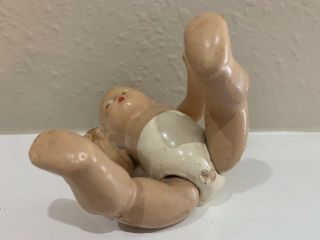 Vintage Composition Baby Doll Jointed Limbs 5 1/5” Molded 5