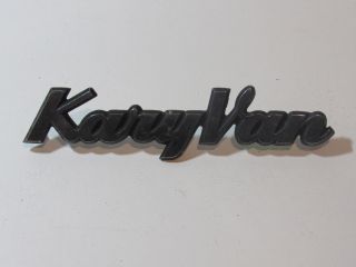 Vintage Dodge Kary Van Emblem Decal Script Metal Antique Rare Karyvan Mopar