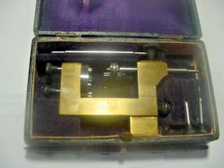 Antique 19th Century Pivot Polisher Velvet Case Marked C.  W.  Z Important Tool
