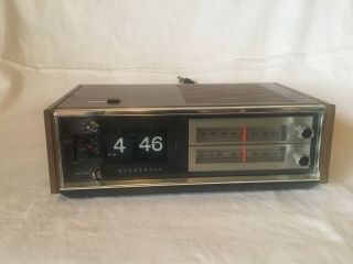 Vintage Panasonic Rc - 6530 Fm/am Clock Radio Flip Time Indicator.