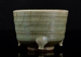 Chinese Ming Dynasty Longquan Celadon Incense Burner / W 7× H 5[cm] Qing Song