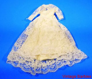 Topper Dawn Doll White Lace Wedding Dress Minty Vintage 1970 