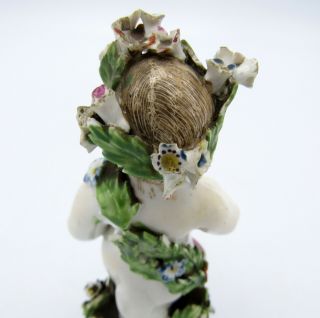 Two Antique English Derby Porcelain Figures of Putti Cupids 18th Century,  NR 8