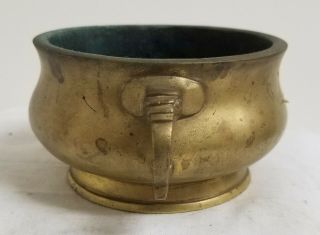 Antique Chinese Bronze Censer Incense Burner Xuande Reign Mark 525g 3