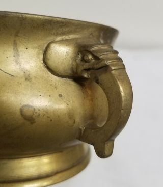 Antique Chinese Bronze Censer Incense Burner Xuande Reign Mark 525g 9