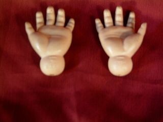 Hard To Find Antique German Celluloid Hands For Bylo,  Dream Baby,  Etc