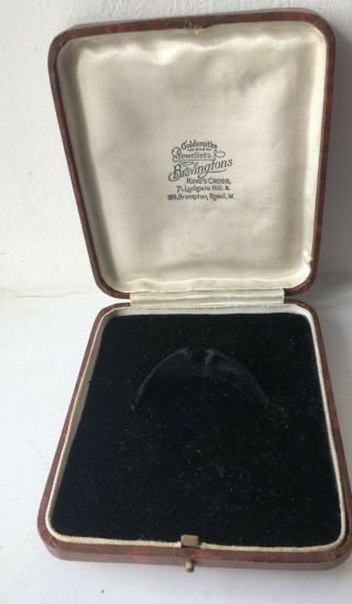 Antique Leather Pocket Watch Box By Bravingtons London