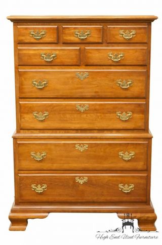 Pennsylvania House Chippendale Solid Cherry 35 " Chest On Chest