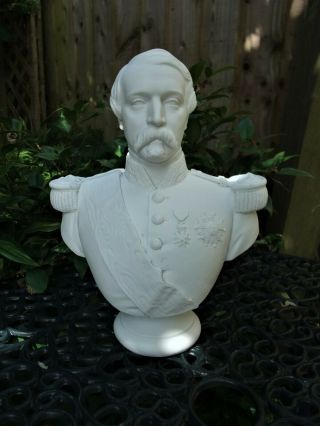 ANTIQUE 19THC JEAN GILLE PARIAN BISQUE BUST OF FRENCH EMPEROR NAPOLEON III 2