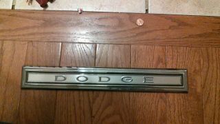 Vintage Antique Dodge Metal Emblem Badge Trunk Plate Part 4229492 Nameplate