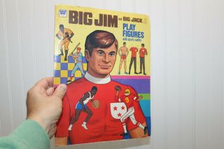 Vintage Mattel/whitman - Big Jim/big Jack - Paper Play Figures W/ Outfits (1976)