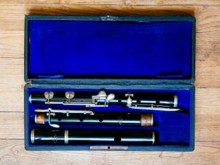 Antique Comptoir Universel French Simple System 8 Keys Wooden Flute Irish C.  1900